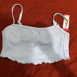 Medium Baby Blue Crop Bikini Top from Xhilaration